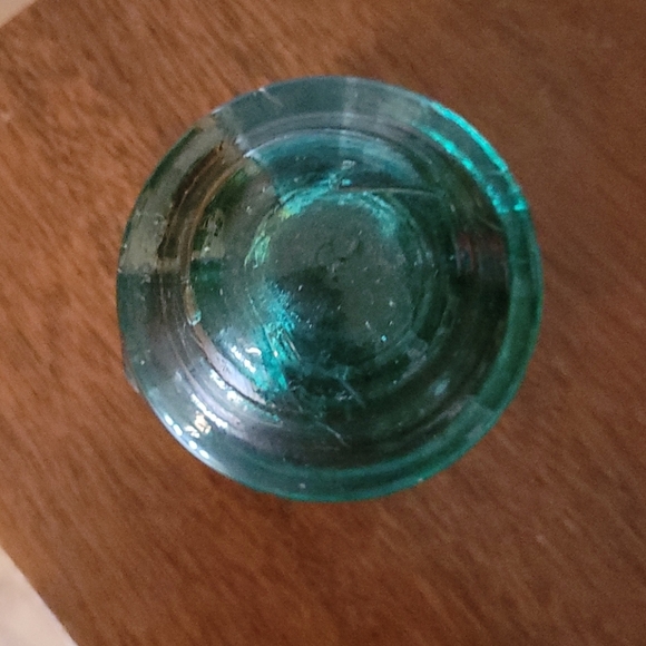 Turquoise Vintage Glass Insulator - Picture 5 of 13